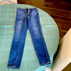 High waisted skinny jeans
